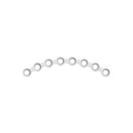 Placa Mini 2.0mm 8 hoyos recta forma en C 0.6 mm